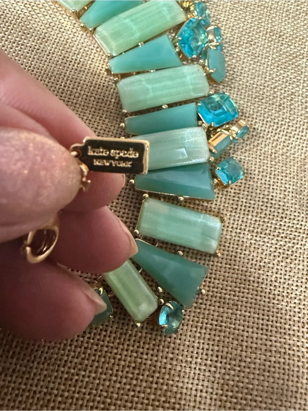kate spade Mint Turquoise Statement Bib Necklace